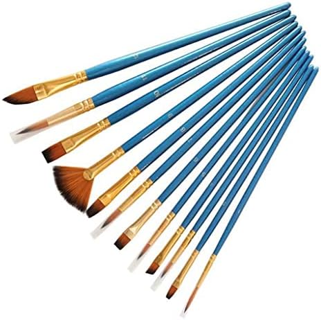 LXXSH 12 Sedefli Mavi Fırçalar ile 2 Paletleri Combo Set 14 Naylon Kıl Fırçalar Yeni Başlayanlar için, Sanatçılar