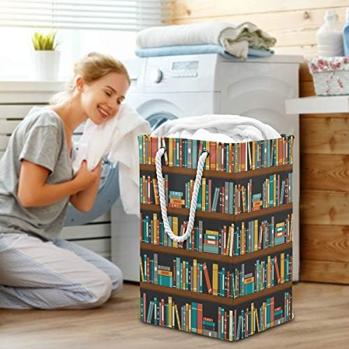 Qmxo 75L Kütüphane Kitaplık Eğitim çamaşır sepeti Katlanabilir Büyük Giysi Naylon Kumaş çamaşır sepeti Çanta ile Genişletilmiş