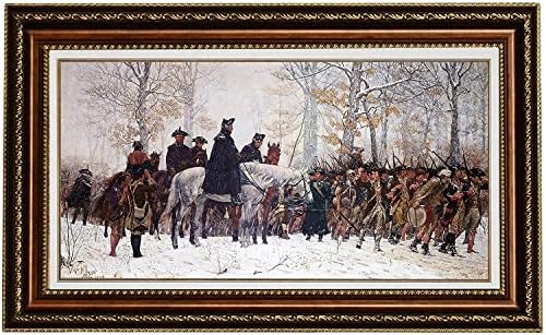 ELİTEART - Yürüyüşü Vadisi Forge George Washington ve Gazileri Ordusu William B. T. trego Yağlıboya Üreme Giclee Duvar