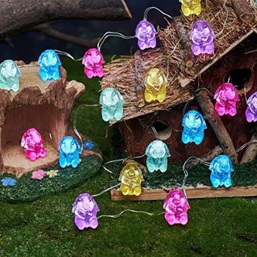 Bunny Paskalya Dekoratif Dize ışıklar Sevimli Tavşan Dekorasyon 30 LEDs 10ft Pil Kumandalı Kapalı Bahçe Partisi Düğün