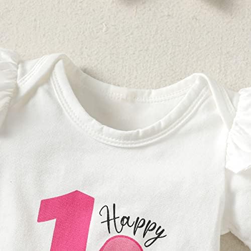 FUNNYBSG Bebek Kız Mutlu 1st anneler Günü Kıyafet İlk anneler Günü şort takımı