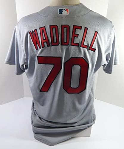 2022 St. Louis Cardinals Brandon Waddell 70 Oyun Verilmiş Gri Forma 46T DP45815 - Oyun Kullanılmış MLB Formaları