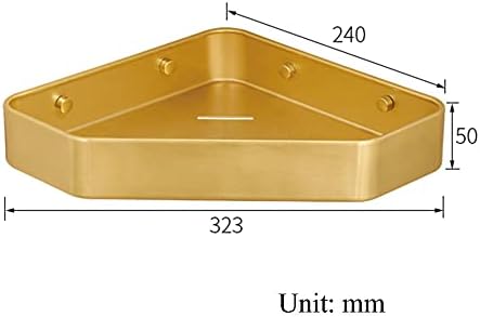 FVRTFT duş rafı Köşe Duş Rafı Kendinden Yapışkanlı Banyo Rafı Sondaj Duvara Monte uzay alüminyum banyo bathroom-Golden_2
