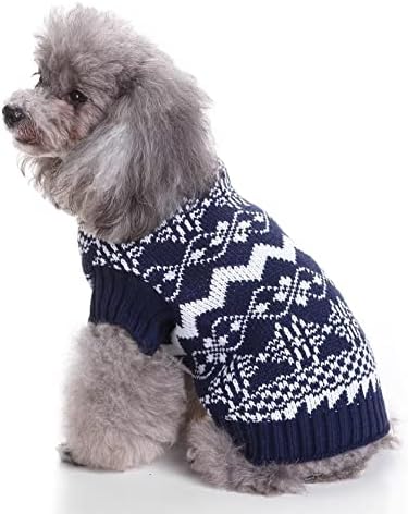 Klasik Noel Kazak Küçük Köpekler için Oyuncak %100 % Pamuk El Yapımı Dokuma Köpek Gömlek Kış Sıcak Kıyafetler Giysileri