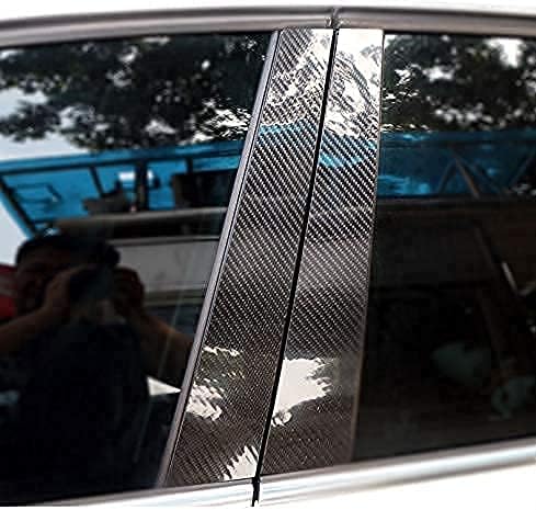 6 ADET Araba Pencere Ayağı Çıkartması Yolcu Yan Karbon Fiber Trim Sticker Alfa Romeo Giulia için uyar 952 -2023